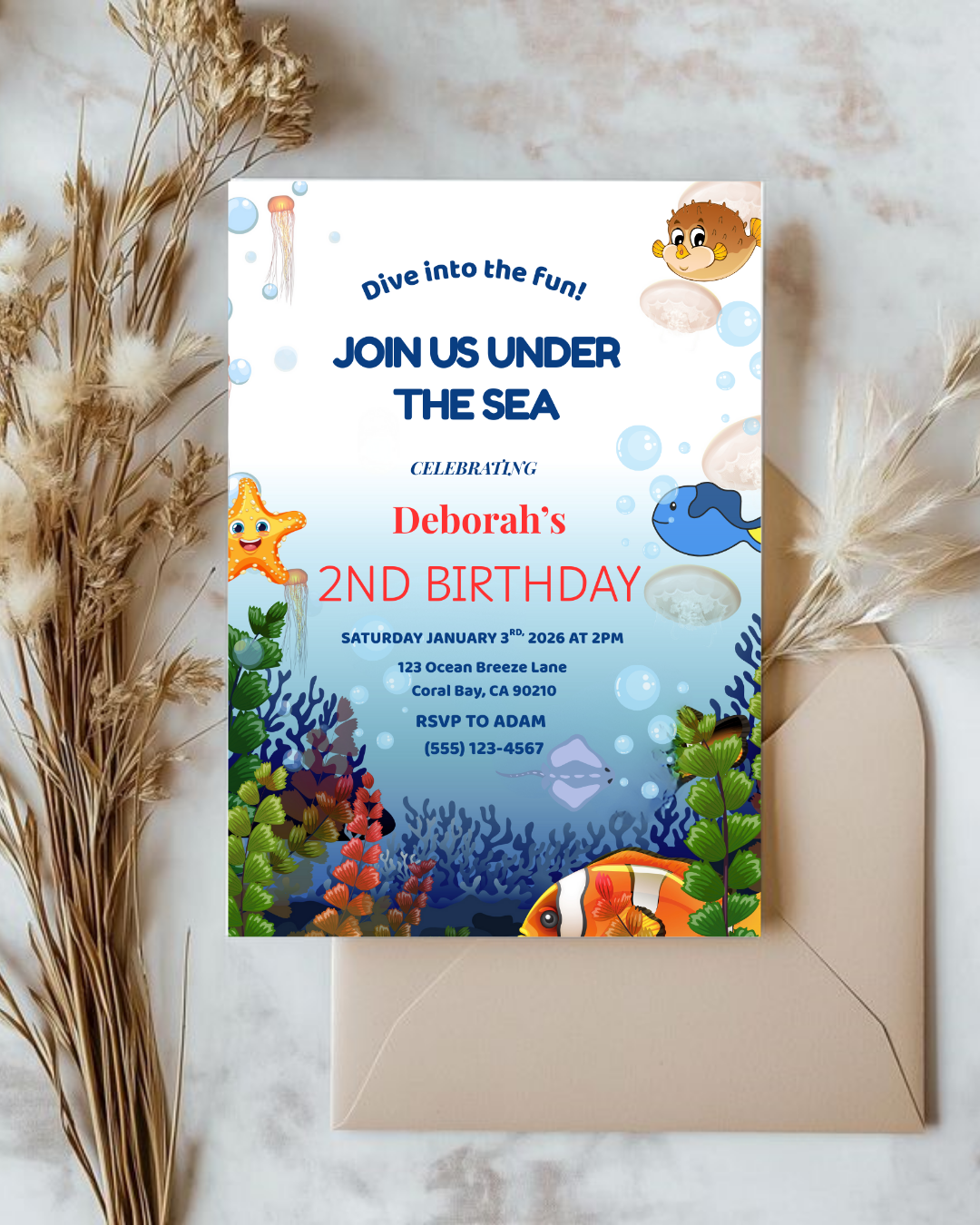 dive into the fun birthday invite (1)
